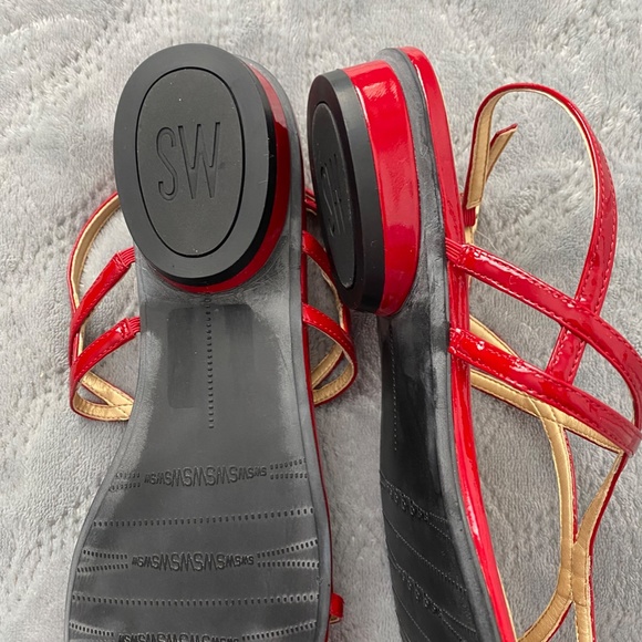 Stuart Weitzman 8M NWOT Red Sandals - Picture 6 of 6